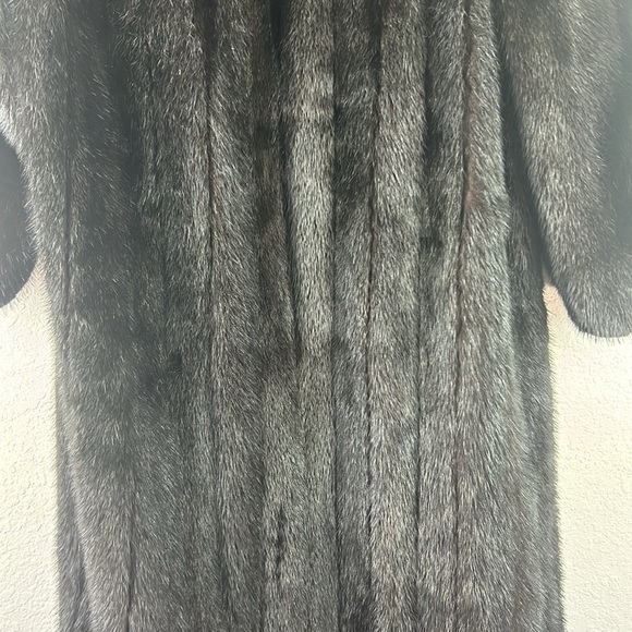Vintage full length mink black fur coat - Picture 6 of 9
